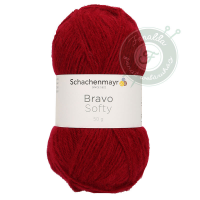Schachenmayr Bravo Softy fonal - 8222 - Borvörös